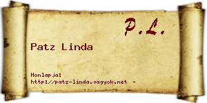Patz Linda névjegykártya